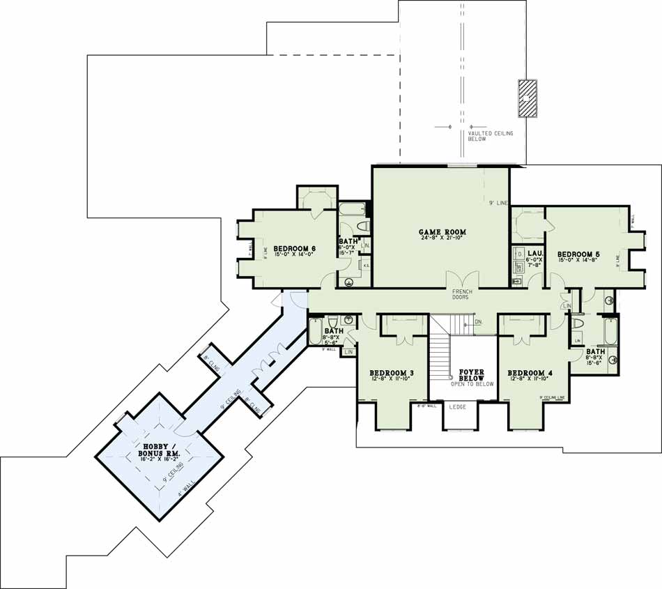 House Plan NDG 1381 Upper Floor