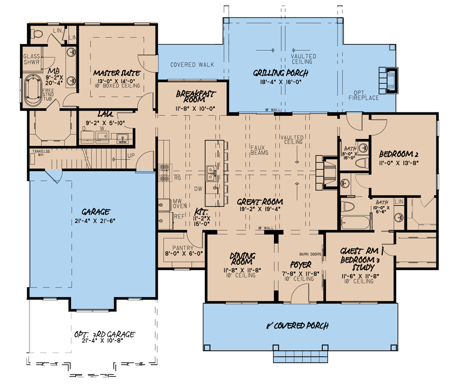 House Plan MEN 5222 Main Floor