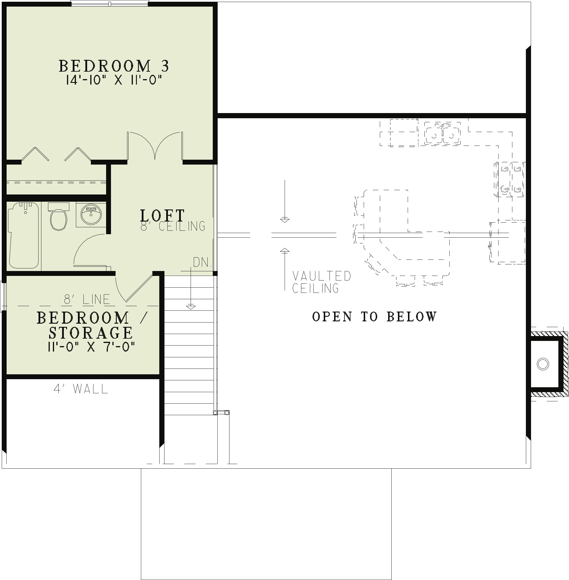 House Plan NDG 1191 Upper Floor