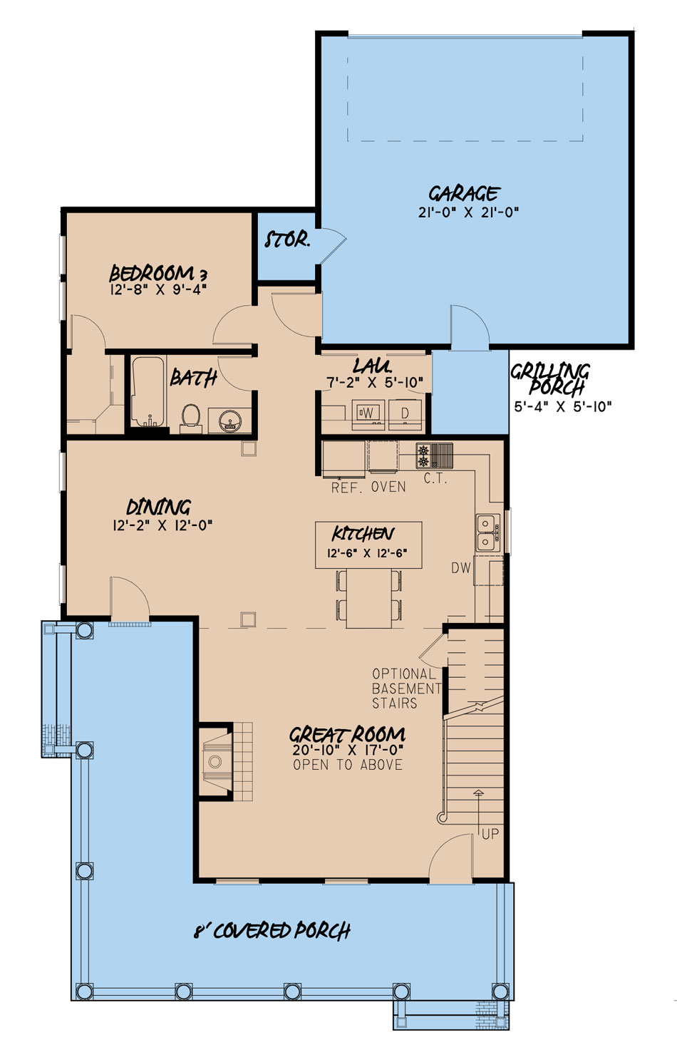 House Plan MEN 5212 Main Floor