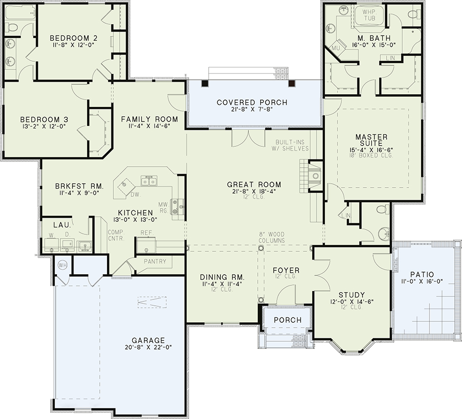 House Plan NDG 128 Main Floor