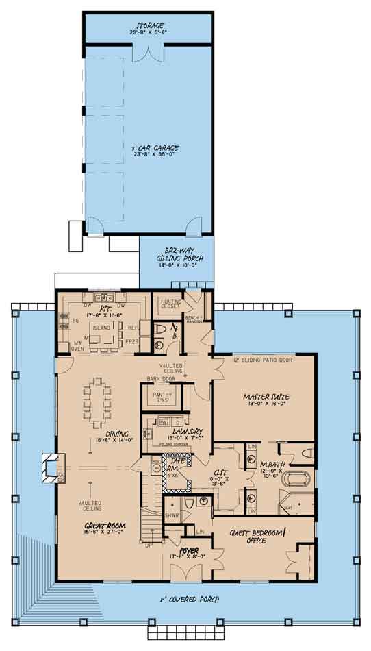 House Plan MEN 5076 Main Floor