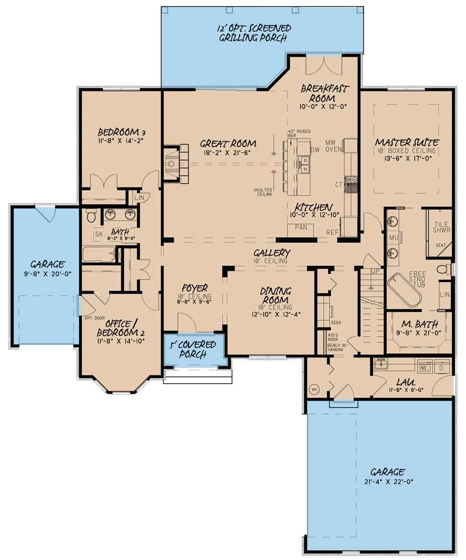 House Plan MEN 5139 Main Floor