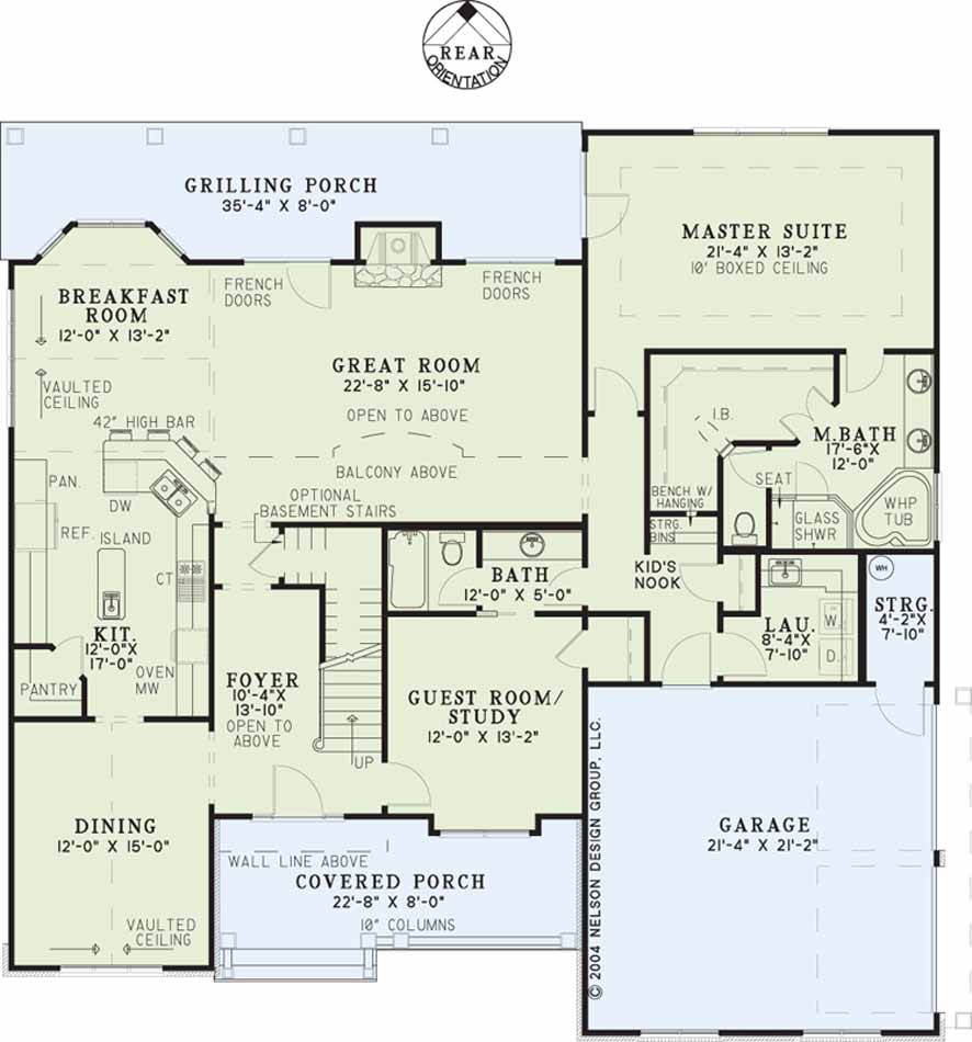 House Plan NDG 983B Main Floor