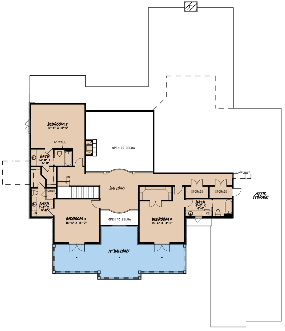 House Plan MEN 5205 Upper Floor