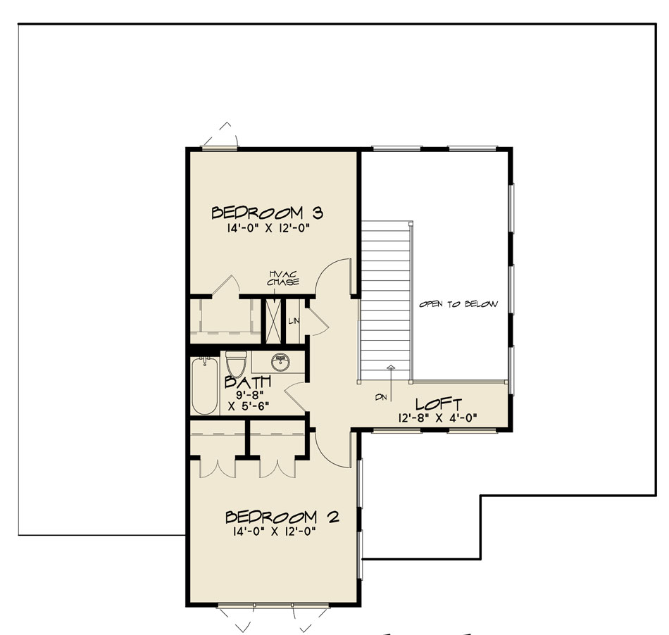 House Plan SMN1052 Upper Floor