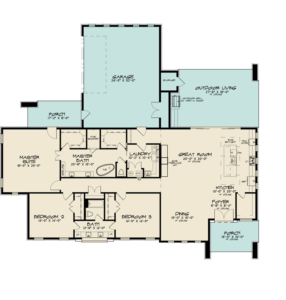 House Plan SMN 1005 Main Floor