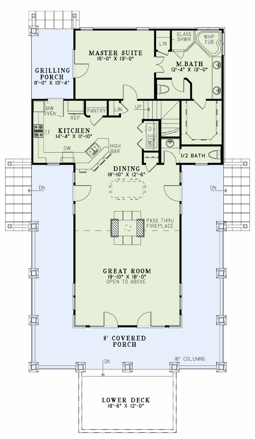 House Plan NDG 1216 Main Floor