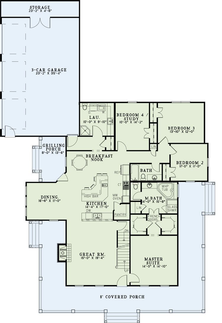 House Plan NDG 1379 Main Floor