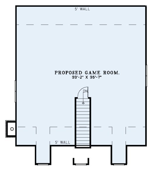 House Plan NDG 1379 Bonus Room/Game Room