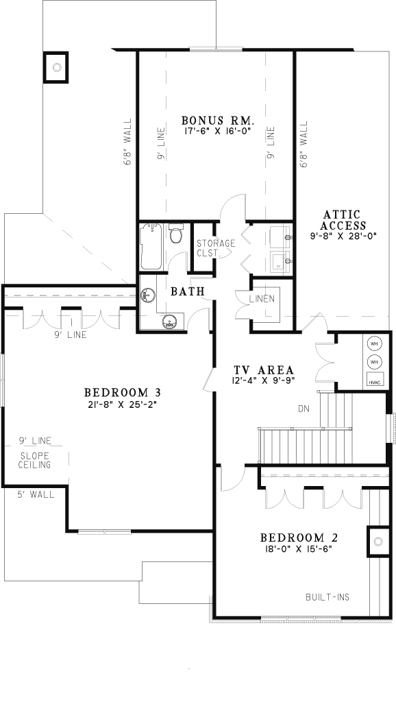House Plan NDG 124 Upper Floor