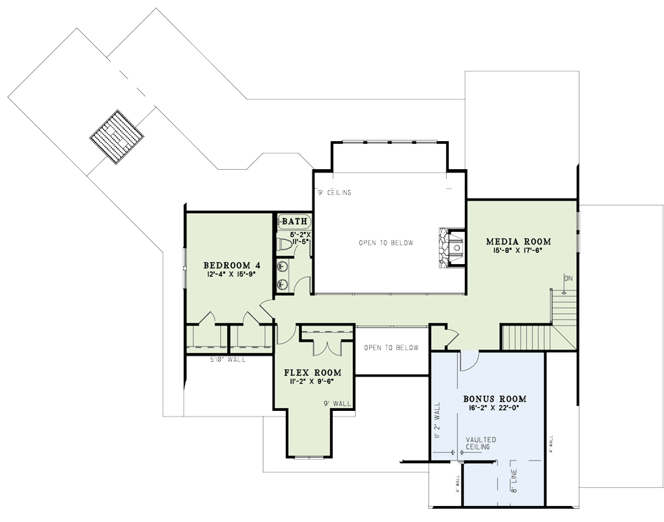 House Plan NDG 1275 Upper Floor