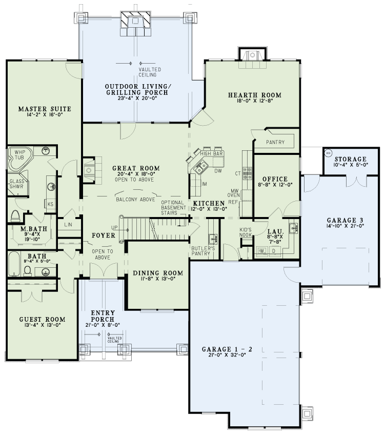 House Plan NDG 1273 Main Floor