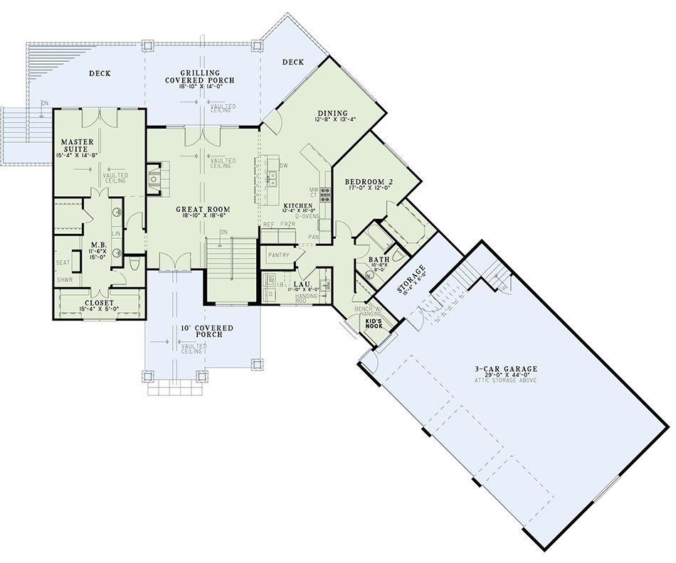 House Plan NDG 1388 Main Floor
