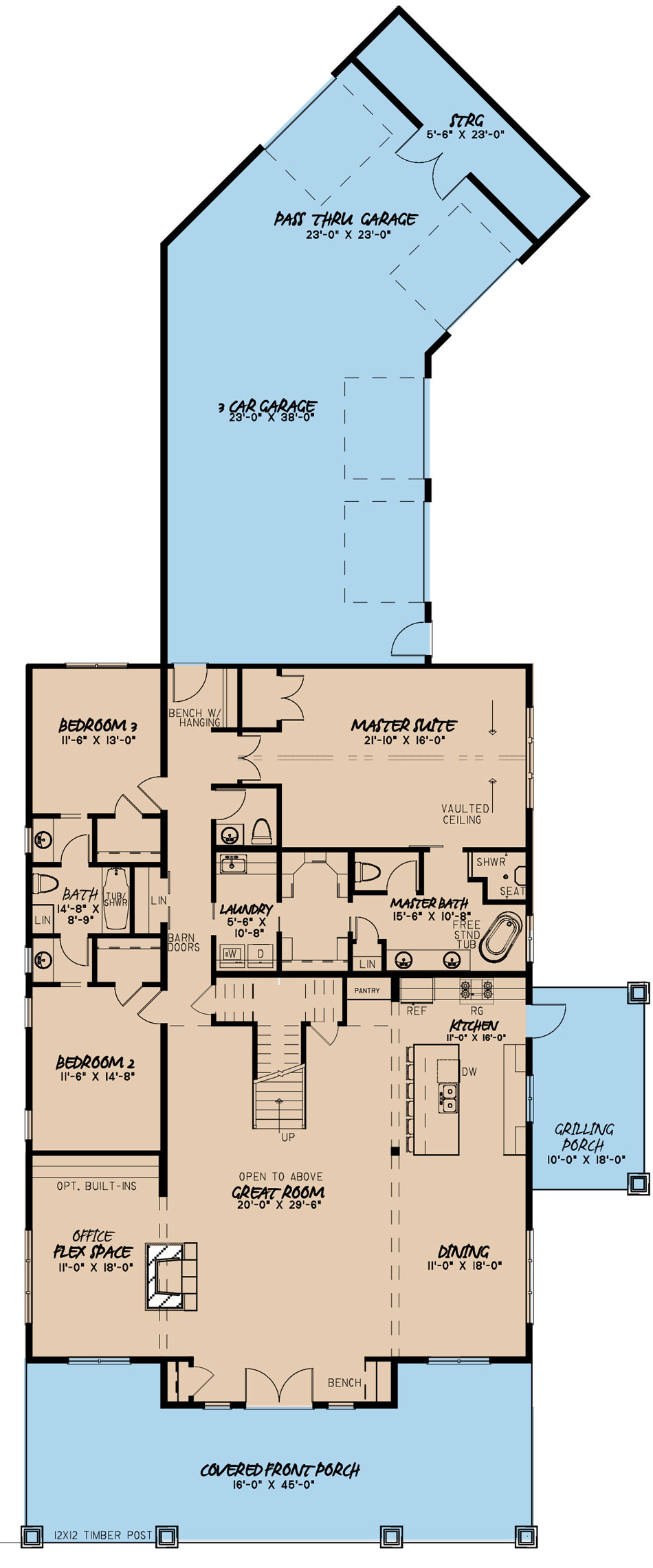 House Plan MEN 5201 Main Floor