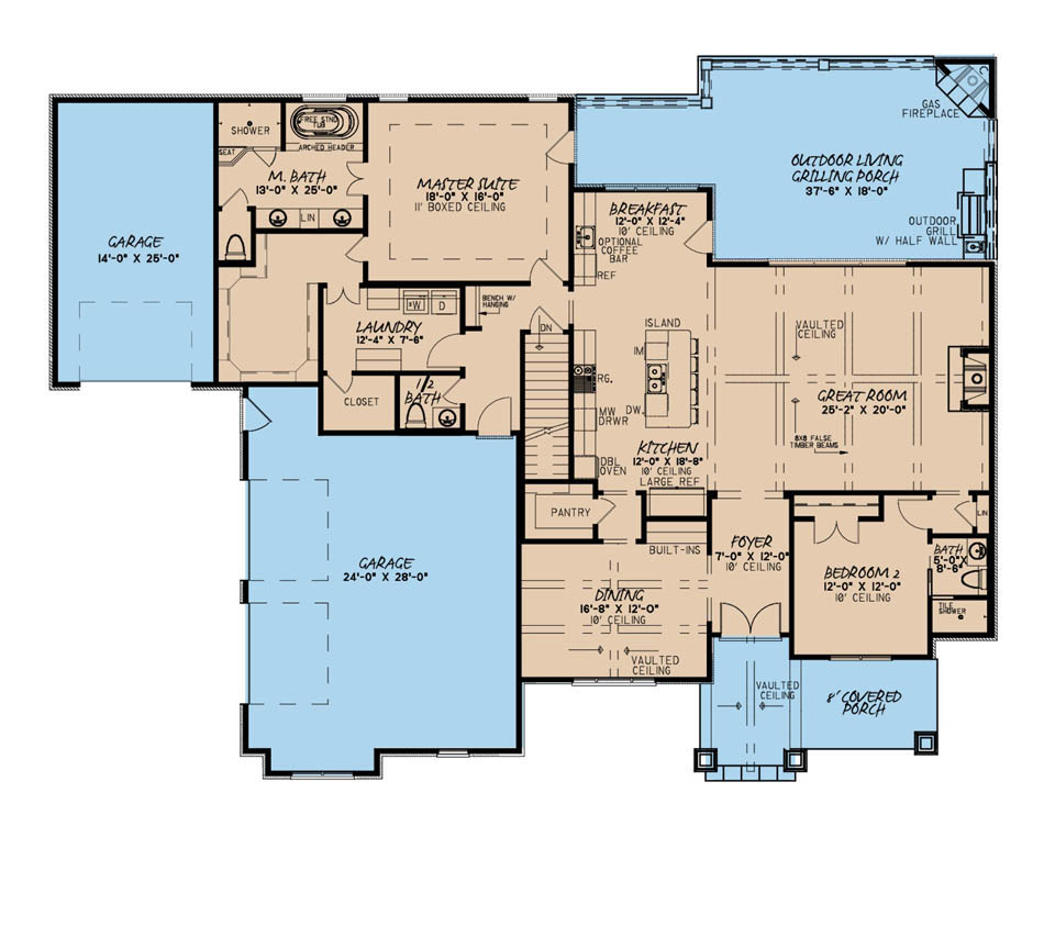 House Plan MEN 5157 Main Floor
