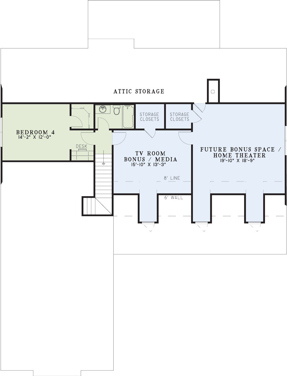 House Plan NDG 953 Upper Floor