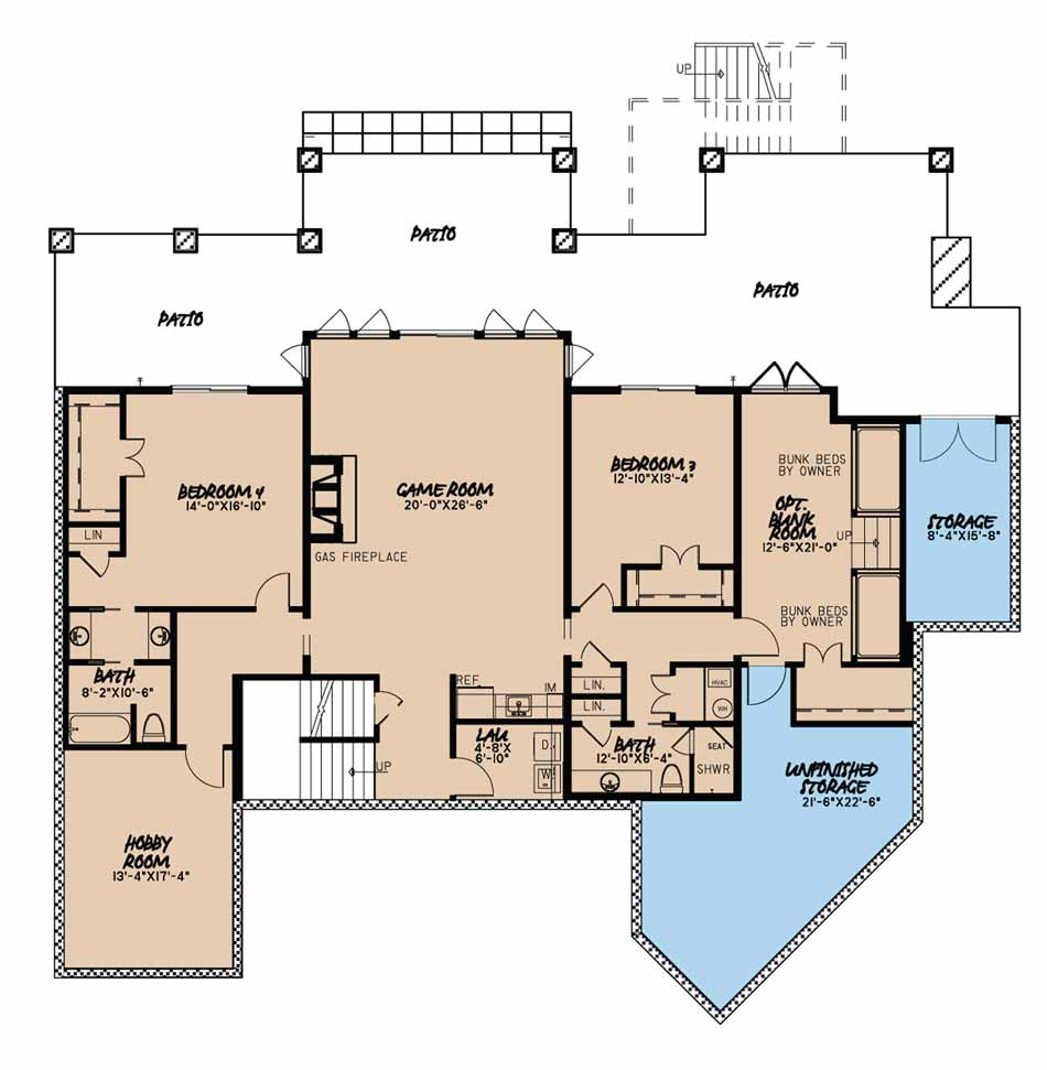 House Plan MEN 5016 Basement