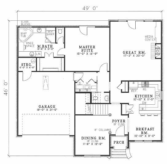House Plan NDG 346 Main Floor