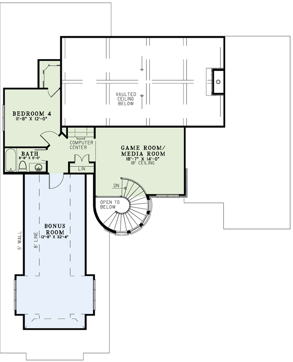 House Plan NDG 1425 Upper Floor