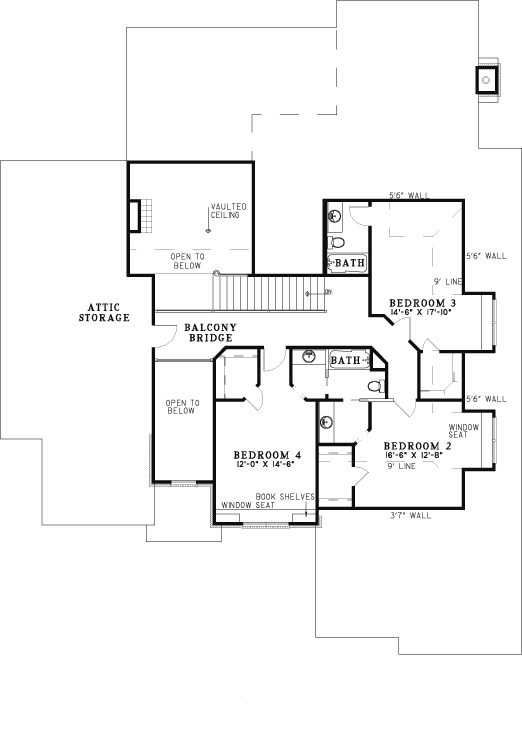 House Plan NDG 258 Upper Floor