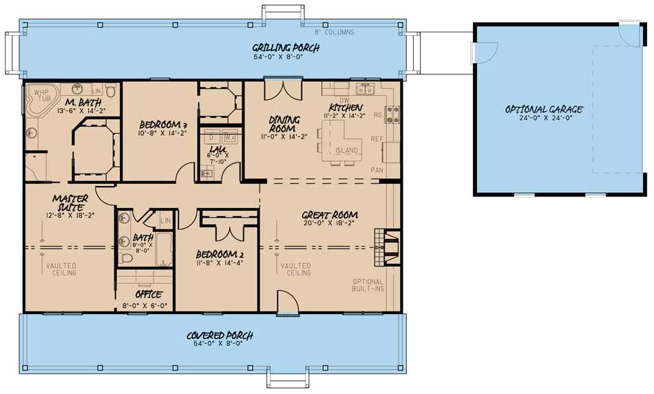House Plan MEN 5048 Main Floor