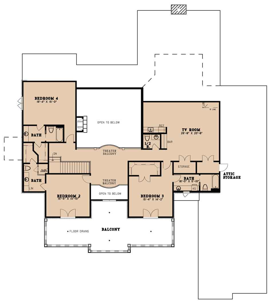 House Plan MEN 5047 Upper Floor