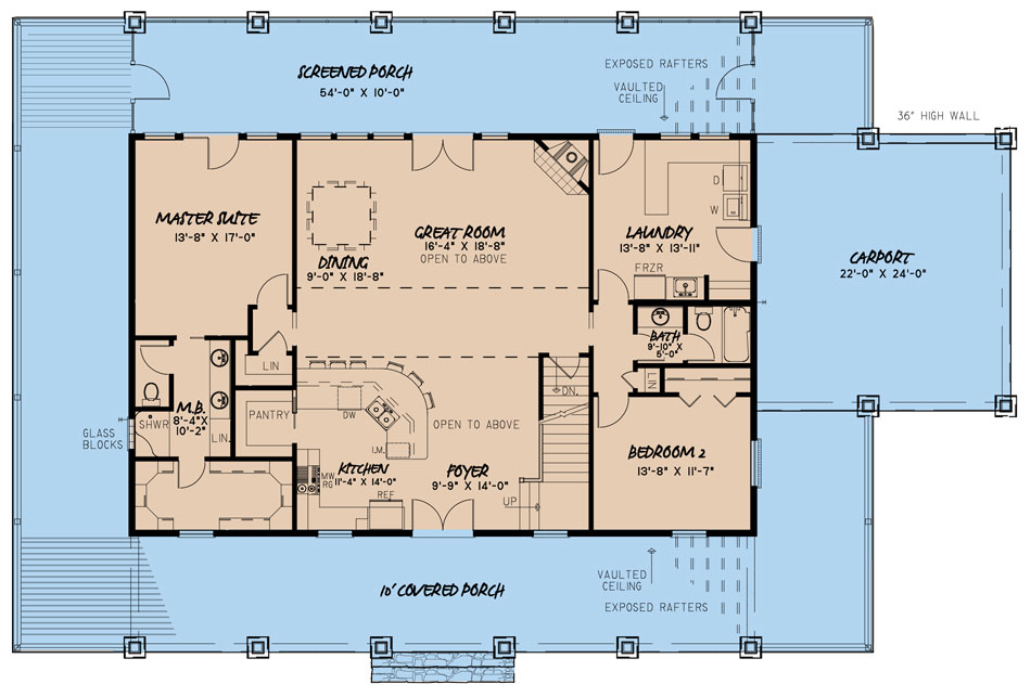 House Plan MEN 5051 Main Floor