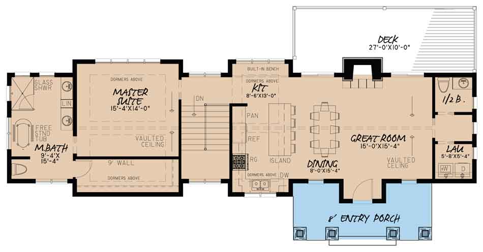 House Plan MEN 5083 Main Floor