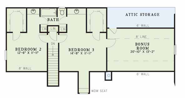 House Plan NDG 349 Upper Floor
