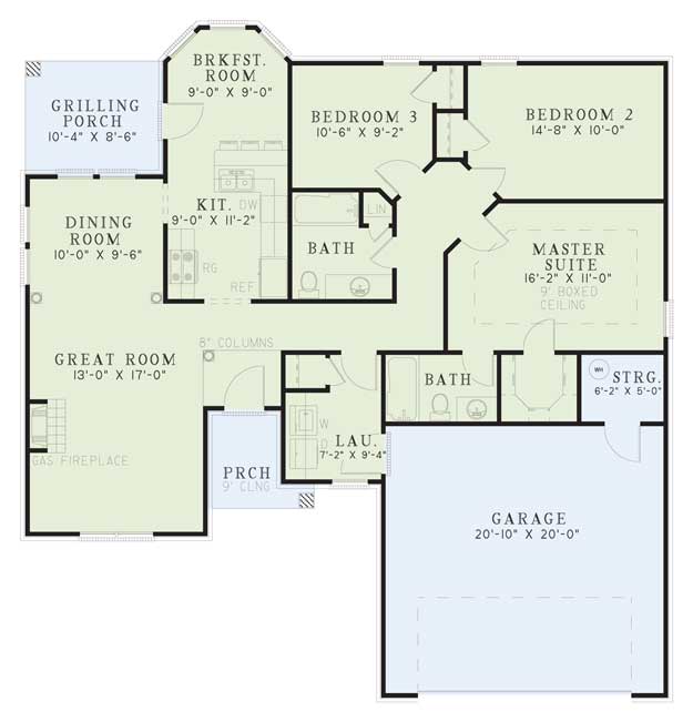 House Plan NDG 150 Main Floor