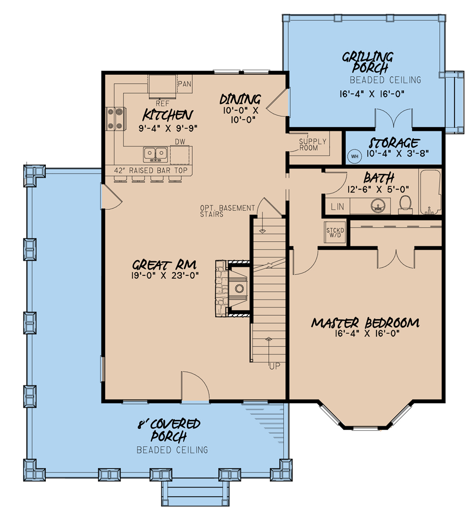House Plan MEN 5207 Main Floor
