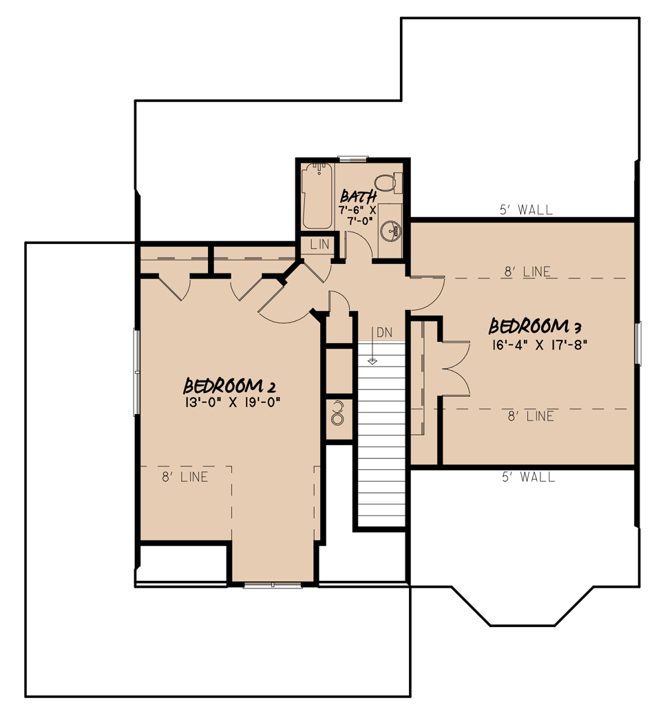 House Plan MEN 5207 Upper Floor