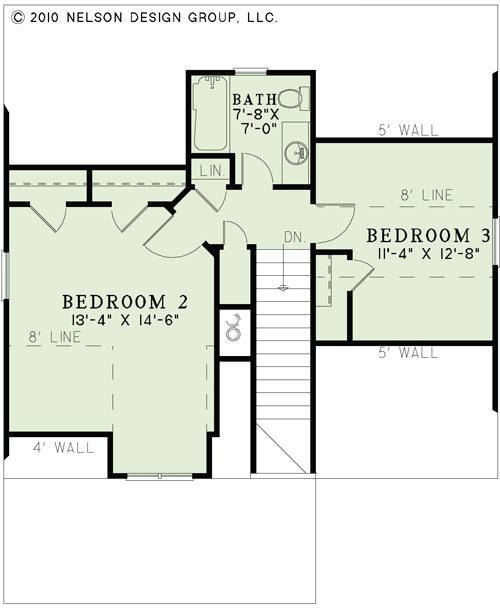 House Plan NDG 1323 Upper Floor