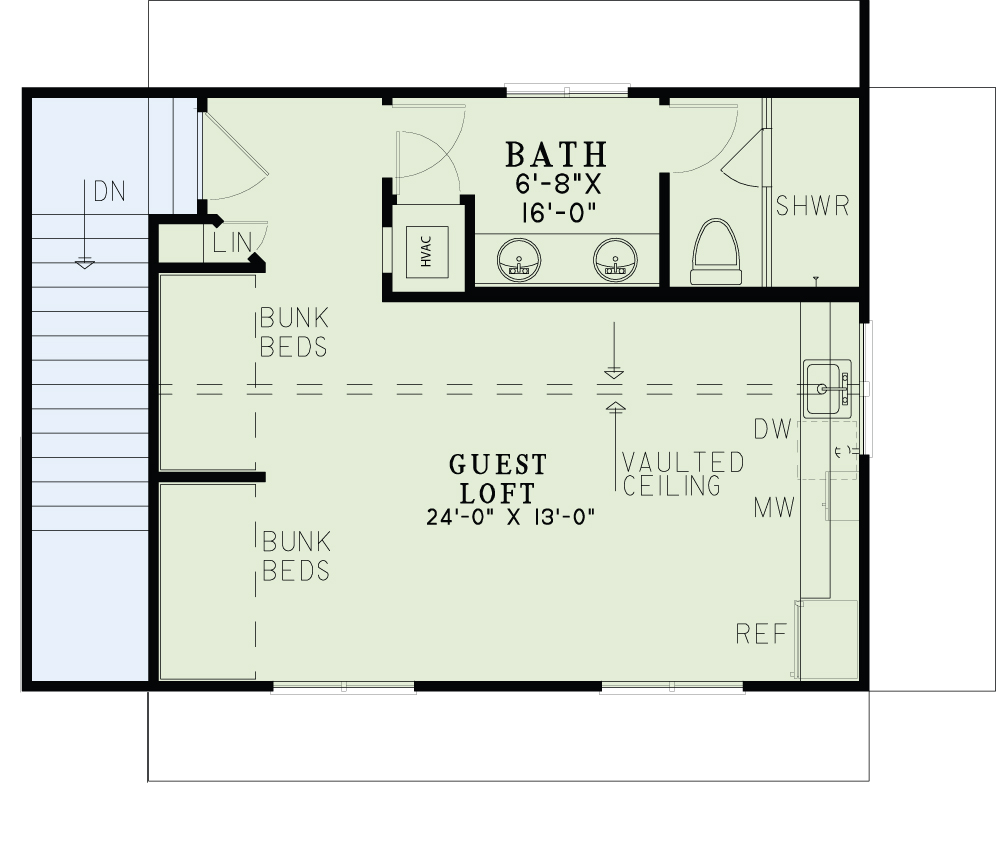 Garage Plan-NDG 1485 Upper Floor