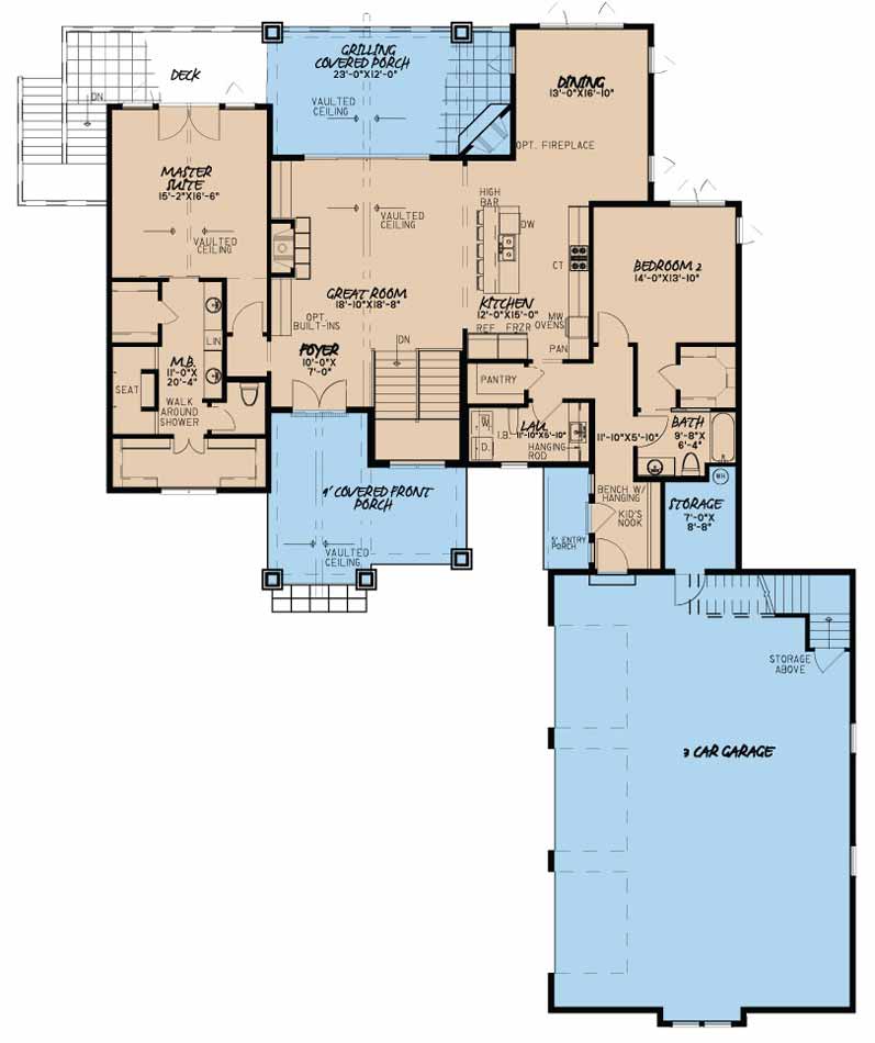 House Plan MEN 5007 Main Floor