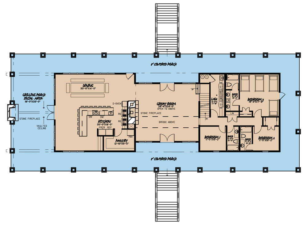 House Plan MEN 5018 Main Floor