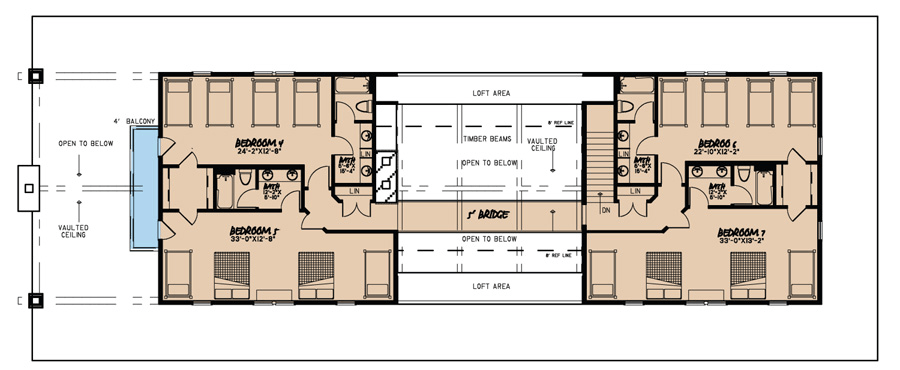 House Plan MEN 5018 Upper Floor