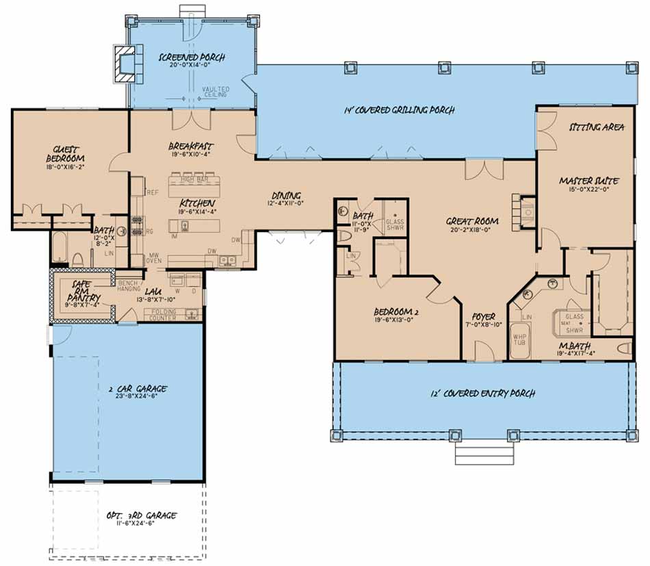 House Plan MEN 5014 Main Floor