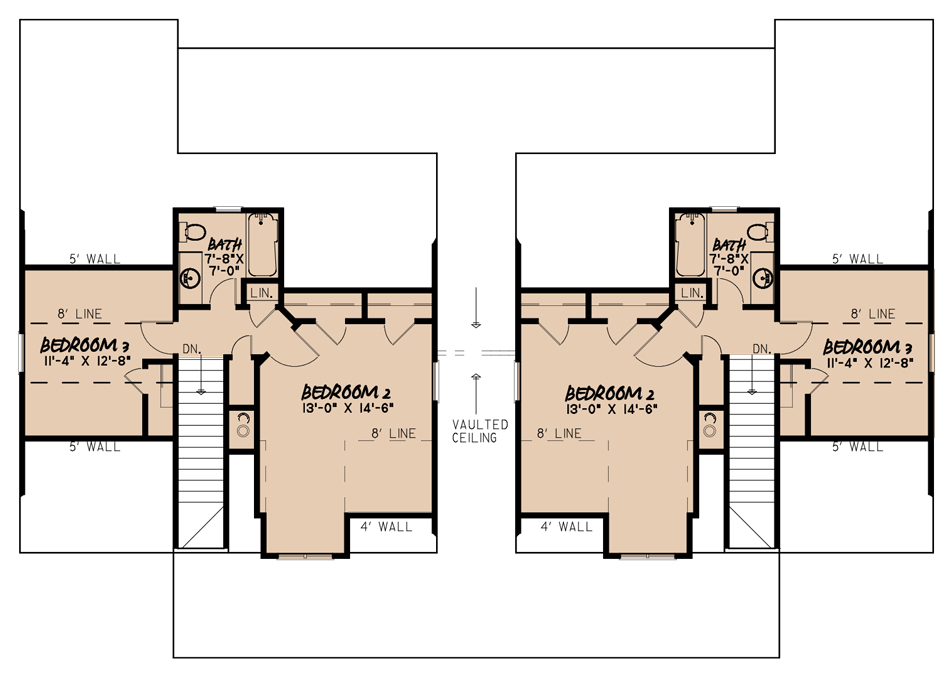 House Plan MEN 5182 Upper Floor