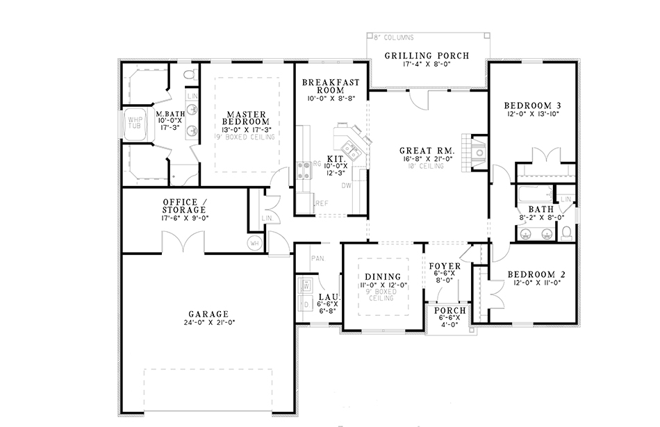 House Plan NDG 168 Main Floor