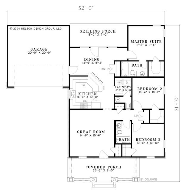 House Plan NDG 1088 Main Floor