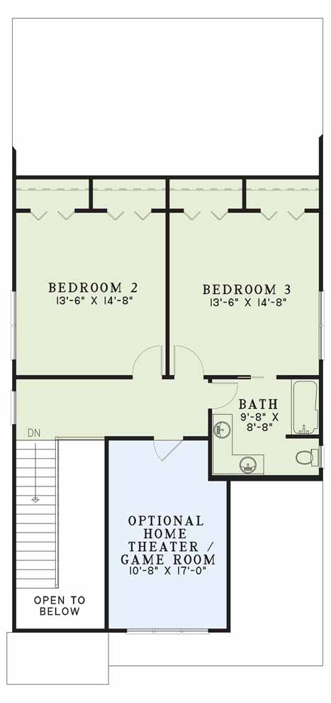 House Plan NDG 1098 Upper Floor