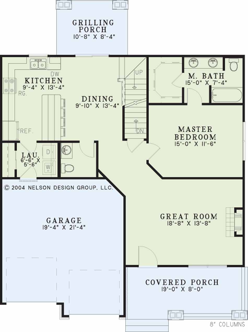 House Plan NDG 1100 Main Floor