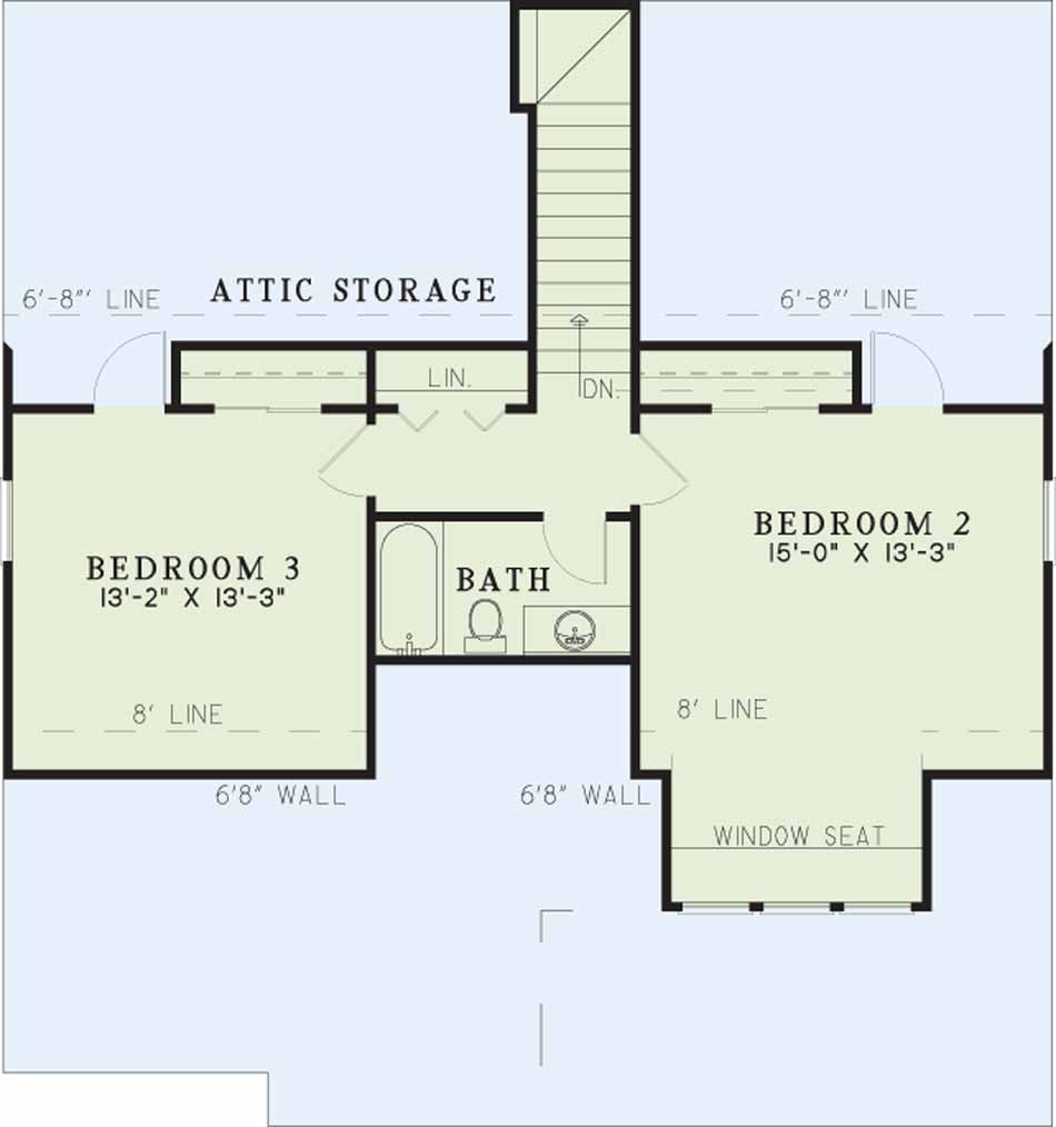 House Plan NDG 1100 Upper Floor/Bonus