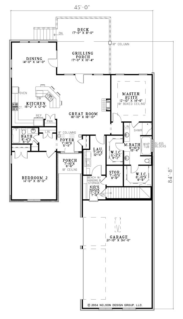 House Plan NDG 1121 Main Floor
