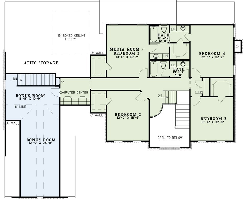 House Plan NDG 1126 Upper Floor