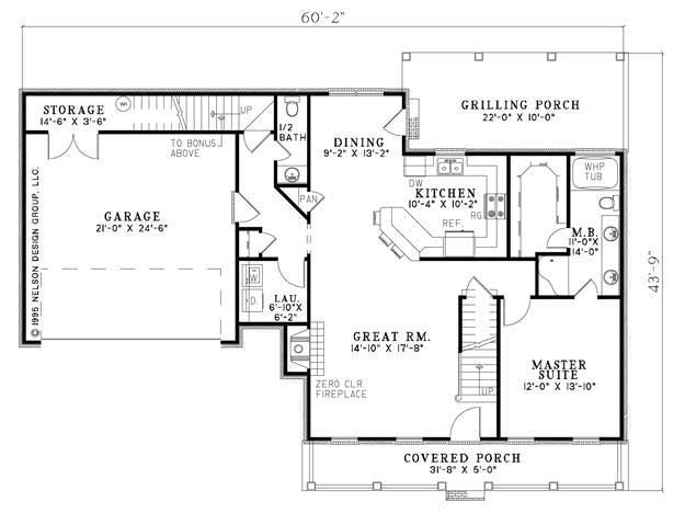 House Plan NDG 1115 Main Floor