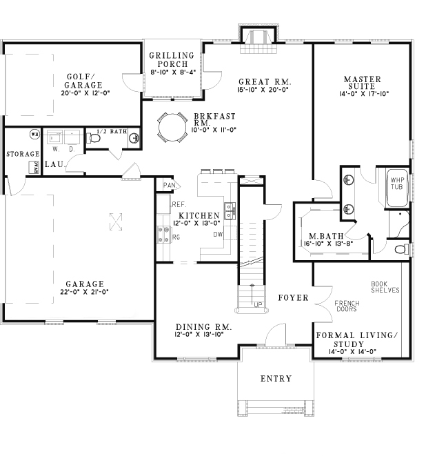 House Plan NDG 125 Main Floor