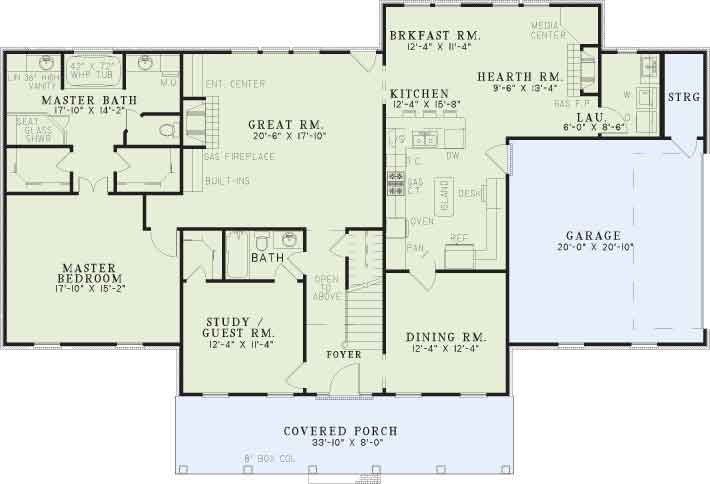 House Plan NDG 129-2 Main Floor
